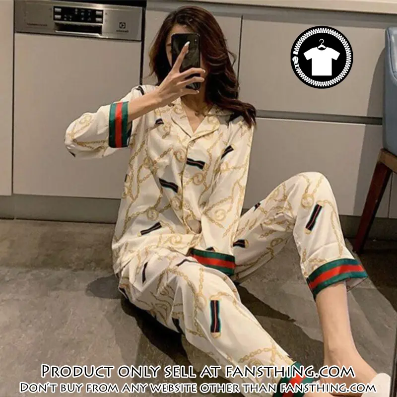 Trending luxury fashion gucci satin pajama set pjs1047 fst0727811